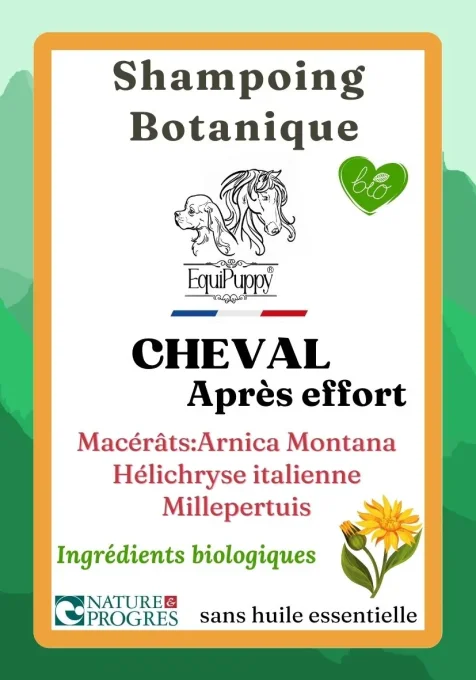 Shampoing Bio Cheval "Après effort" à l'arnica