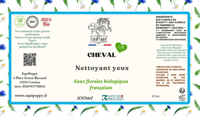 Nettoyant biologique yeux cheval